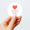 Love You Stickers – Minimal Valentine Gift Seals