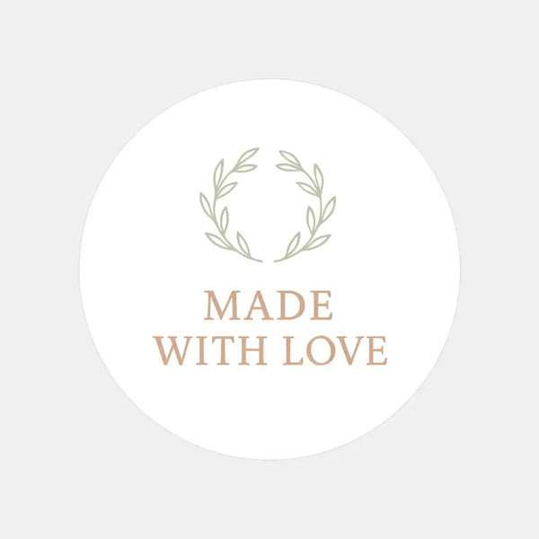 Made With Love Stickers – Elegant Floral Handmade Packaging Seals - Sticksy Prints Australia