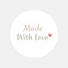 Made With Love Stickers | Small Business Packaging Labels | Handmade Thank You Stickers