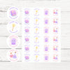 Magic Theme Birthday Thank You Stickers – Spell Book Potions Wand & Crystal Ball | Personalised Party Favour Labels