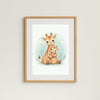 Mama & Baby Giraffe Nursery Print – Safari Nursery Wall Art Neutral Baby Room Decor Watercolour Giraffe Artwork
