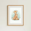 Mama & Baby Giraffe Nursery Print – Safari Nursery Wall Art Neutral Baby Room Decor Watercolour Giraffe Artwork