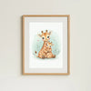 Mama & Baby Giraffe Nursery Print – Safari Nursery Wall Art, Neutral Baby Room Decor, Watercolour Giraffe Artwork, Printable Kids Room Poster - Sticksy Prints Australia