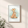 Mama & Baby Giraffe Nursery Print – Safari Nursery Wall Art Neutral Baby Room Decor Watercolour Giraffe Artwork