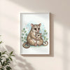 Mama & Baby Possum Nursery Print – Australian Animal Wall Art Neutral Baby Room Decor Watercolour Possum Artwork