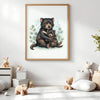 Mama & Baby Tasmanian Devil Nursery Print – Australian Animal Wall Art, Neutral Baby Room Decor, Watercolour Tassie Devil Artwork, Printable Kids Room Poster - Sticksy Prints Australia