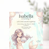 Personalised Mermaid Birthday Party Invitations Printed Kids Invite Under the Sea - Sticksy Prints Australia