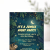 Personalised Jungle Night Birthday Invitations – Magical Forest Party Theme - Sticksy Prints Australia
