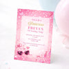 Personalised Pink Glam Birthday Party Invitations Printed Invites - Sticksy Prints Australia
