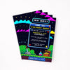 Pixel Game Birthday Invitation | Video Game Party Invite | Retro Gamer Theme - Sticksy Prints Australia