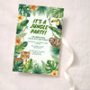 Personalised Jungle Birthday Invitations | Tropical Animal Kids Party Invite - Sticksy Prints Australia