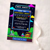 Pixel Game Birthday Invitation | Video Game Party Invite | Retro Gamer Theme - Sticksy Prints Australia