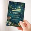 Personalised Jungle Night Birthday Invitations – Magical Forest Party Theme - Sticksy Prints Australia