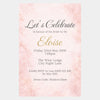 Personalised Hens Party Invitation | Blush Marble Modern Glam | Printed 4×6 Invite - Sticksy Prints Australia