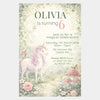 Woodland Unicorn Birthday Invitations | Personalised Enchanted Party Invites - Sticksy Prints Australia