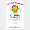 Rainbow Lion Birthday Invitations | Personalised Kids Party Invites | 4×6 Printed - Sticksy Prints Australia
