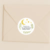 Moon & Stars Baby Shower Thank You Stickers – Personalised Celestial Favour Labels