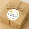 Moon & Stars Baby Shower Thank You Stickers – Personalised Celestial Favour Labels - Sticksy Prints Australia