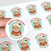 Mrs Claus Christmas Stickers – Personalised Name Label - Sticksy Prints Australia