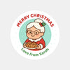 Mrs Claus Christmas Stickers – Personalised Name Label - Sticksy Prints Australia