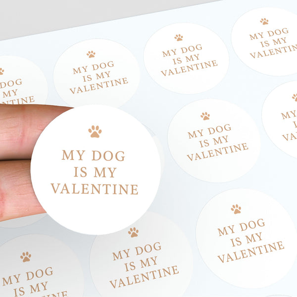 My Dog Is My Valentine Stickers – Funny Dog Lover Valentine Labels