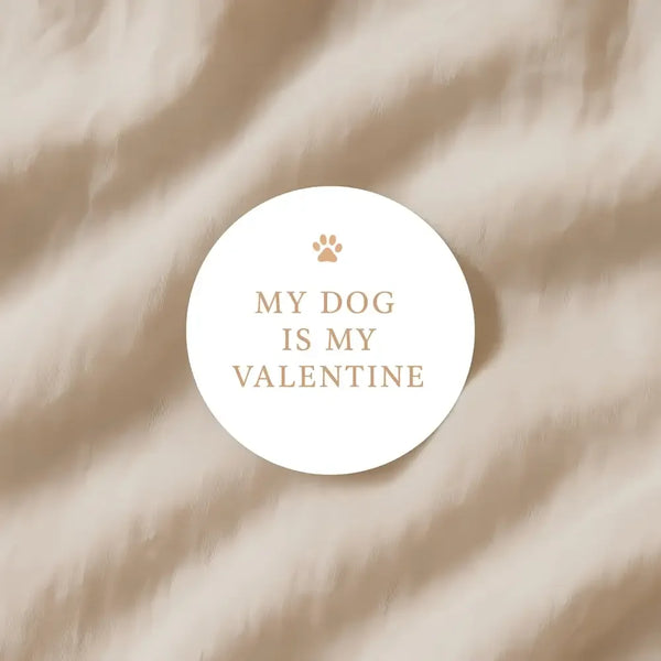 My Dog Is My Valentine Stickers – Funny Dog Lover Valentine Labels - Sticksy Prints Australia