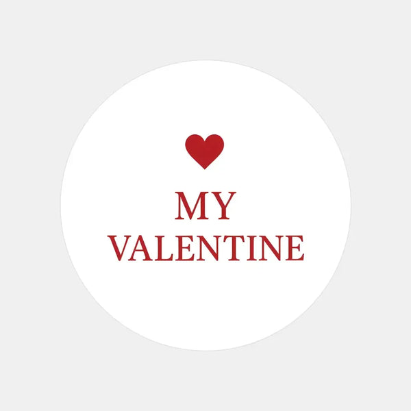 My Valentine Stickers – Classic Red Valentine Gift Seals - Sticksy Prints Australia
