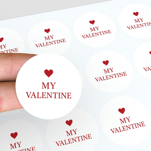 My Valentine Stickers – Classic Red Valentine Gift Seals
