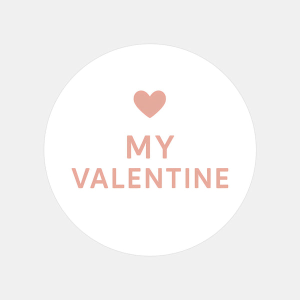My Valentine Stickers – Minimal Valentine’s Day Heart Gift Seals