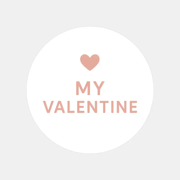 My Valentine Stickers – Minimal Valentine’s Day Heart Gift Seals - Sticksy Prints Australia