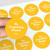 No Crunching Please Stickers | Bright Do Not Crush Parcel Labels for Small Businesses