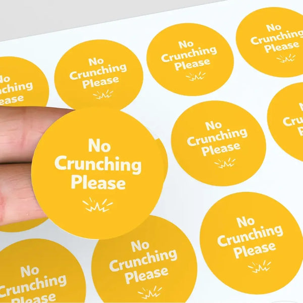 No Crunching Please Stickers | Bright Do Not Crush Parcel Labels for Small Businesses - Sticksy Prints Australia