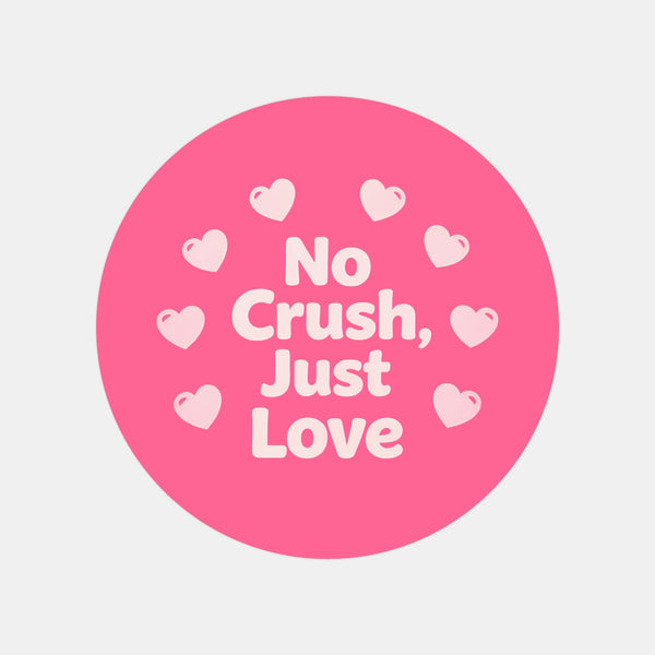 No Crush Just Love Stickers | Cute Do Not Squash Parcel Labels for Small Businesses