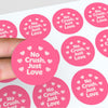 No Crush Just Love Stickers | Cute Do Not Squash Parcel Labels for Small Businesses