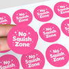 No Squish Zone Stickers | Pink Do Not Squash Parcel Labels for Small Businesses