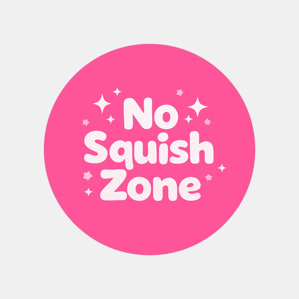 No Squish Zone Stickers | Pink Do Not Squash Parcel Labels for Small Businesses