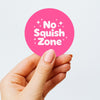 No Squish Zone Stickers | Pink Do Not Squash Parcel Labels for Small Businesses