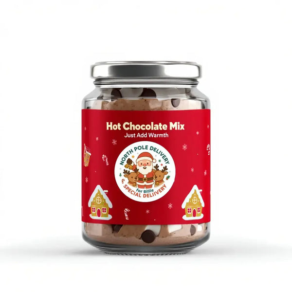 North Pole Delivery Stickers – Personalised Santa & Reindeer Label - Sticksy Prints Australia