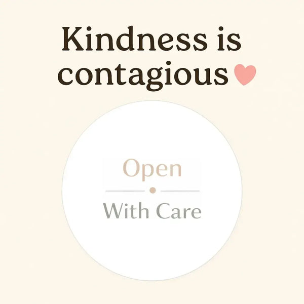 Open With Care Stickers | Neutral Packaging Labels for Small Business | Fragile Order Stickers Australia - Sticksy Prints Australia