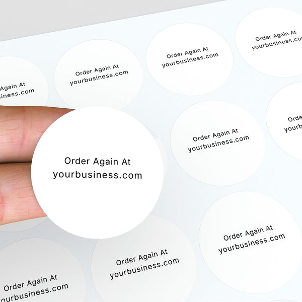 Order Again At Website Stickers | Personalised Business Packaging Labels