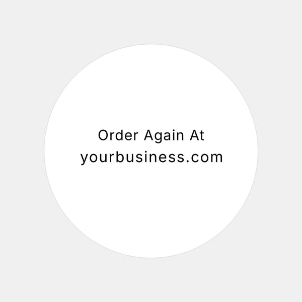 Order Again At Website Stickers | Personalised Business Packaging Labels