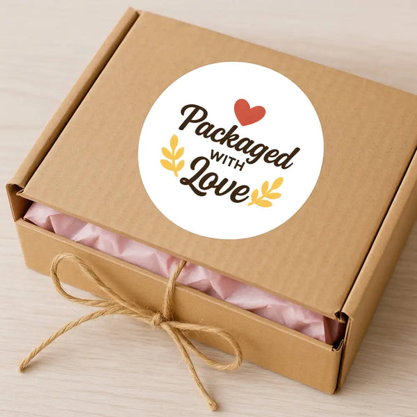 Packaged with Love Stickers For Small Business