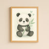Panda Nursery Wall Art Print | Woodland Animal Watercolour | Digital Download