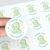 Pastel Dinosaur Thank You Stickers – Custom Name Kids Birthday Party Favour Labels - Sticksy Prints Australia