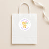 Pastel Giraffe Thank You Stickers – Custom Name Kids Birthday Party Favour Labels