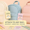 Pastel Rainbow Kids Bag Tags Printable Personalised Name Tags A4 Canva Template - Sticksy Prints Australia