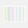 Pastel Rainbow Pencil Label Template – Editable Slim Name Labels (Canva Printable)