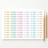 Pastel Rainbow Pencil Label Template – Editable Slim Name Labels (Canva Printable)
