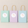 Pastel Unicorn Thank You Stickers – Custom Name Kids Birthday Party Favour Labels