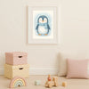 Penguin Nursery Wall Art Print – Arctic Animal Watercolour (Digital Download)